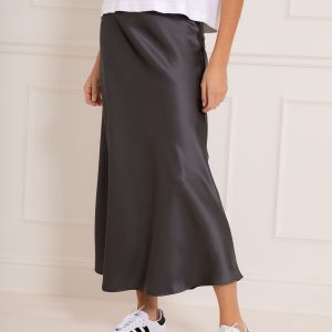 Claudia Bias Skirt (Graphite Grey)