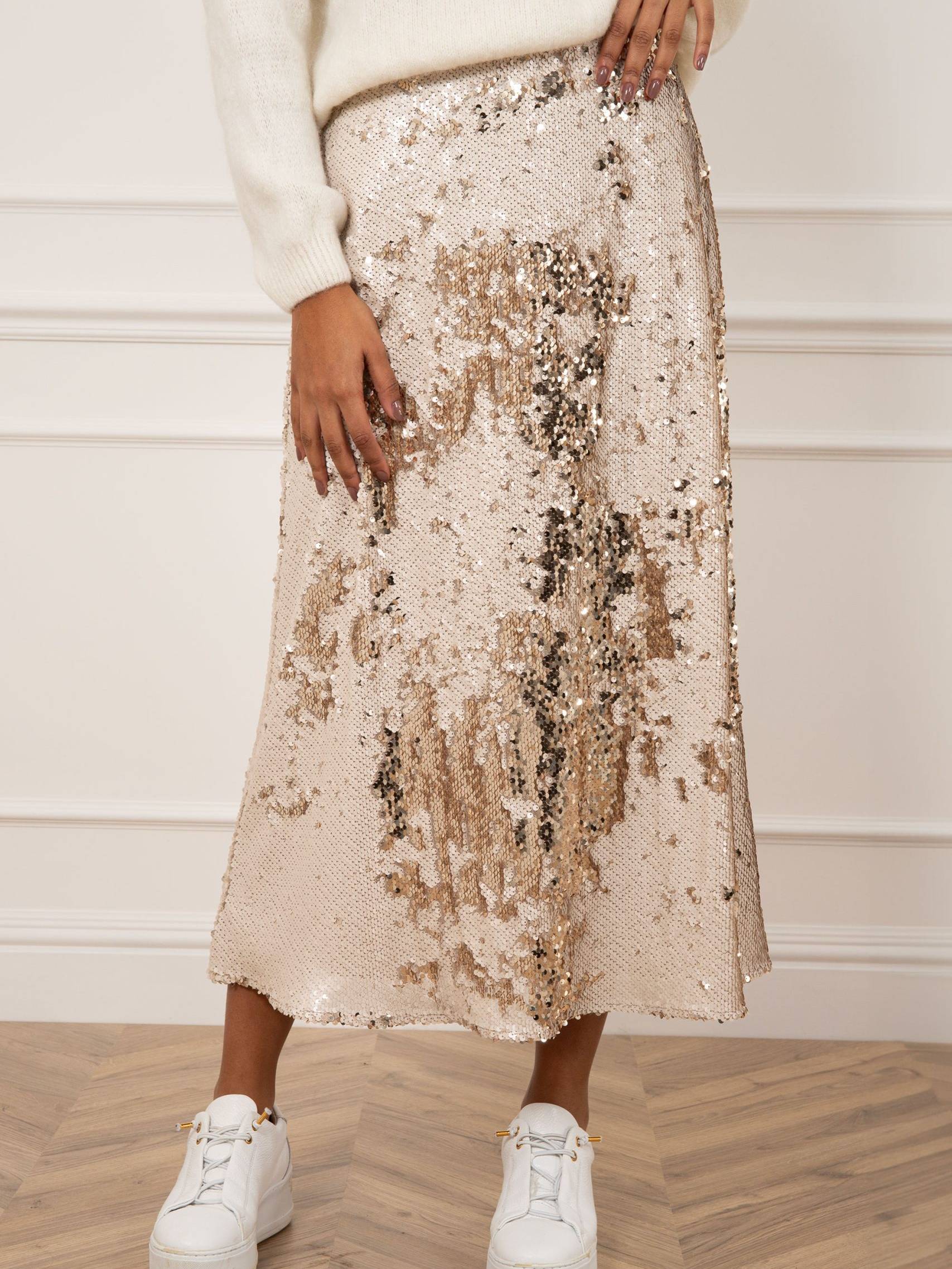 Rose gold sequin outlet skirt uk